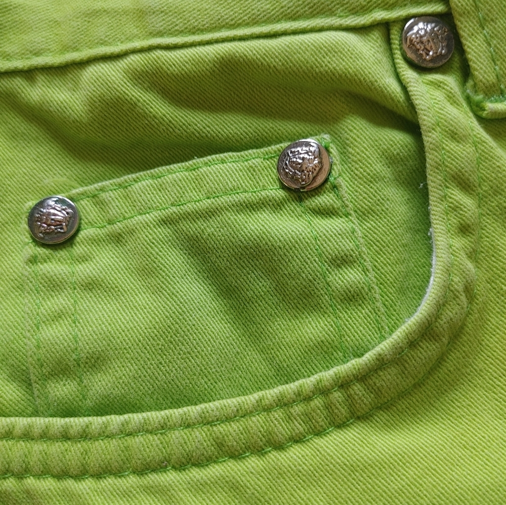 Versace Vibrant Lime Trousers - Picture 5 of 13
